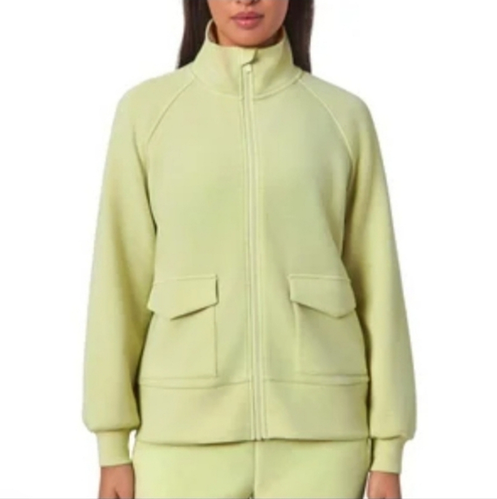 New! Mondetta Full Zip Active Jacket Women's Medium Green Luxe Casual Top
